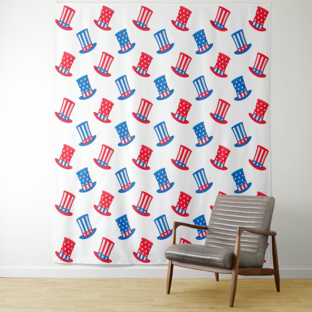 Hintergrund des "Blue Red & White USA Patriotic Ta Wandteppich (Beispiel)