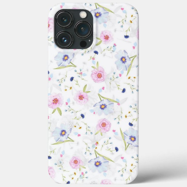 Hintergrund des Blumenmusters Case-Mate iPhone Hülle (Rückseite)