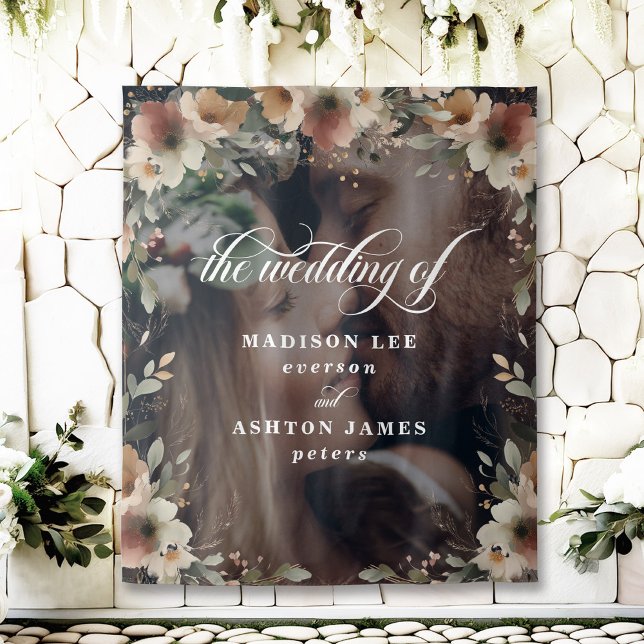 Hintergrund des Boho Picture Overlay-Fotos Wandteppich (Step into a fairy tale with our beautiful wedding backdrops, perfect for capturing your love.)