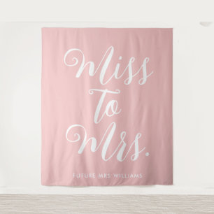 Hintergrund des boho rosa Brautparty Wandteppich