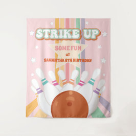 Hintergrund des Bowling Kindergeburtstag Party Wandteppich