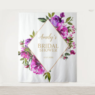 Hintergrund des Brautparty - violette Blumen Wandteppich