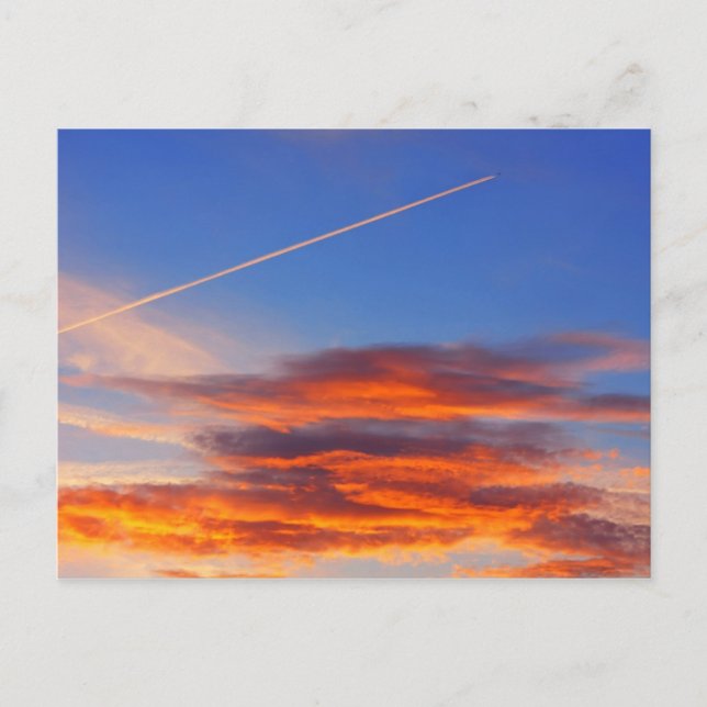 Hintergrund des bunten Himmels. Postkarte (Vorderseite)