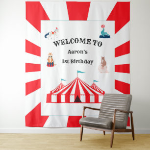 Hintergrund des Circus oder der Karneval-Geburtsta Wandteppich
