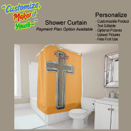 Hintergrund des Duschvorhangs Orange Duschvorhang