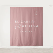 Hintergrund des dusty Rose Monogram Wedding Foto