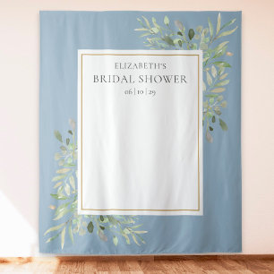 Hintergrund des dutzenden Blue Foliage Brautparty Wandteppich