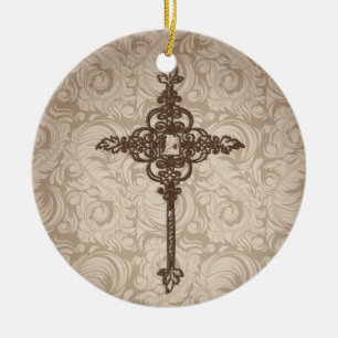 Hintergrund des elegante Rolle-christlicher Keramikornament