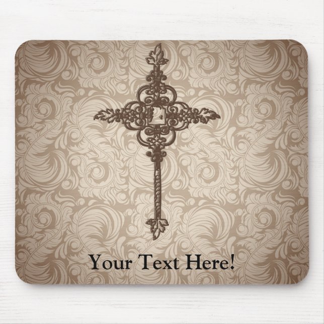 Hintergrund des elegante Rolle-christlicher Mousepad (Vorne)