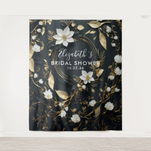 Hintergrund des Fotos des Blumenkranzes im Brautpa Wandteppich