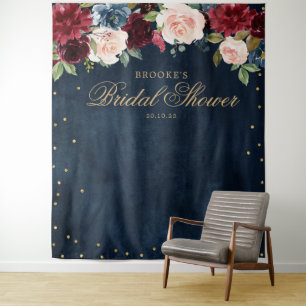 Hintergrund des Fotos des Burgund Blush Bloral Bra Wandteppich