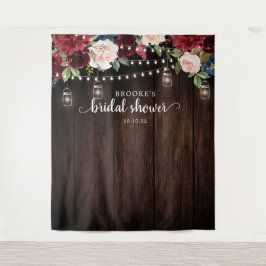 Hintergrund des Fotos des Burgund Blush Bloral Bra Wandteppich