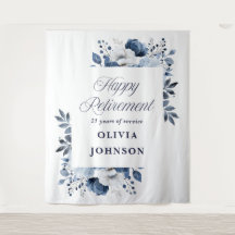 Hintergrund des Fotos des Navy Blue Floral Retirem