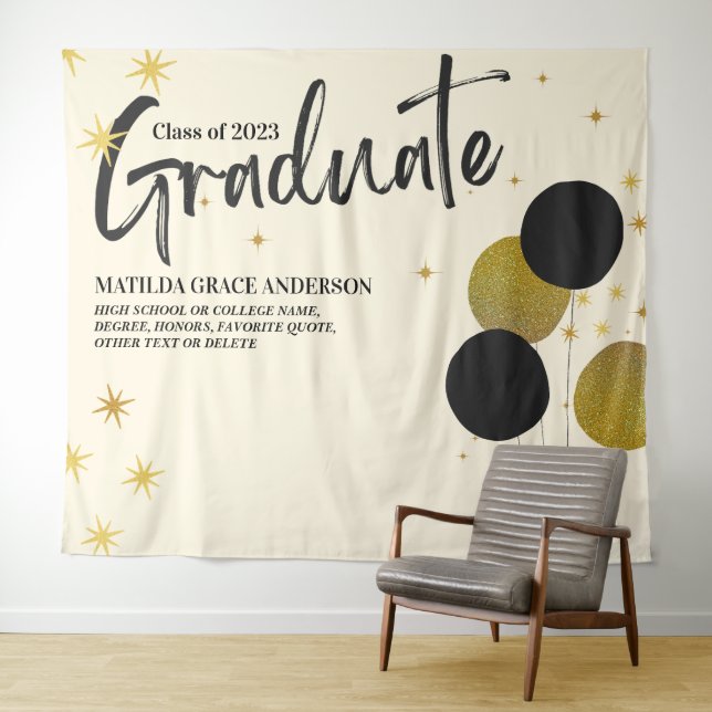 Hintergrund des Fotos einer großen BlackGold-Gradu Wandteppich (Beispiel (Horizontal))