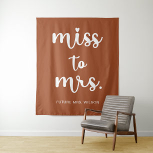 Hintergrund des Fotos "Miss an Mrs. Name" Wandteppich