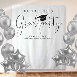 Hintergrund des Fotos moderner Graduierungspartei Wandteppich