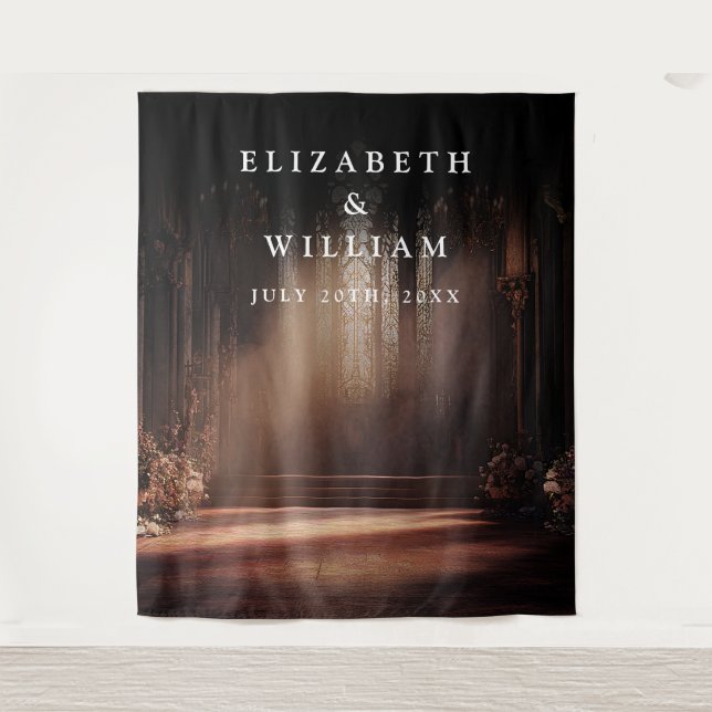 Hintergrund des gotischen Fotos Wandteppich (Vorderseite)