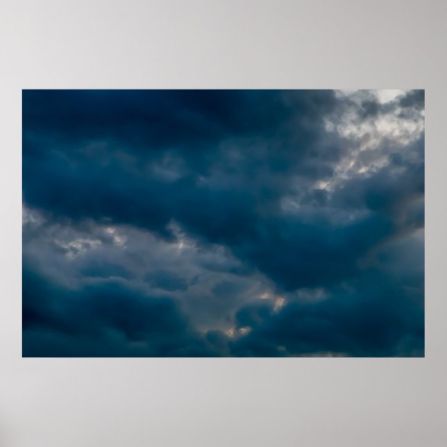 Hintergrund des Himmels mit Gewitterwolken Poster (Vorne)
