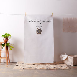 Hintergrund des Hochzeitsstifts Foto Pine Cone Stoff