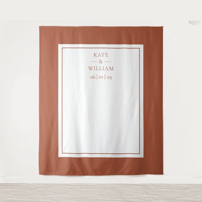 Hintergrund des klassischen Terracotta Wedding Fot Wandteppich (Vorderseite)
