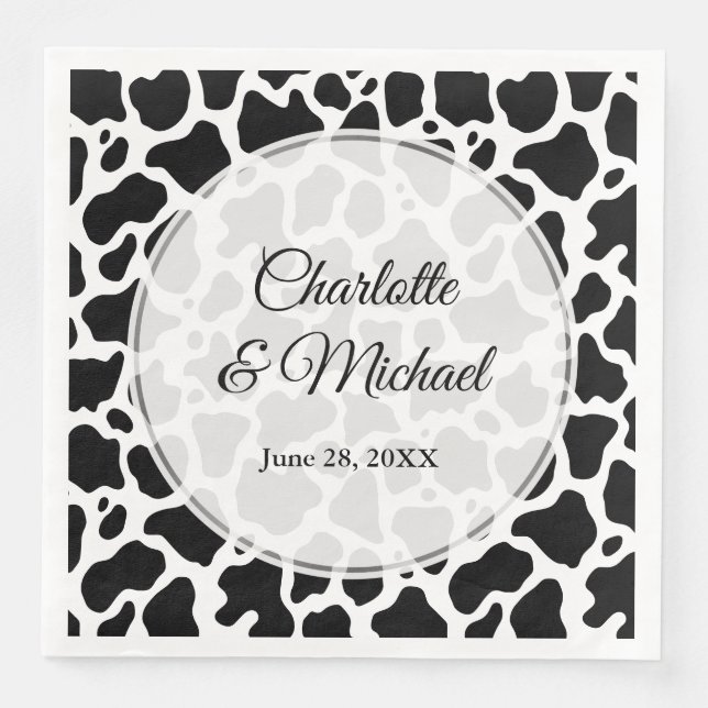 Hintergrund des Kuhmusters Serviette (Vorderseite)