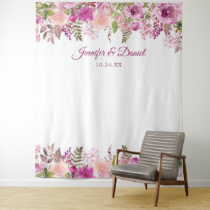 Hintergrund des lila Lavendel Floral Wedding Foto Wandteppich