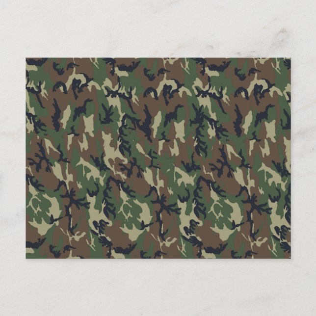 Hintergrund des Militärwalds - Camouflage Postkarte (Vorderseite)