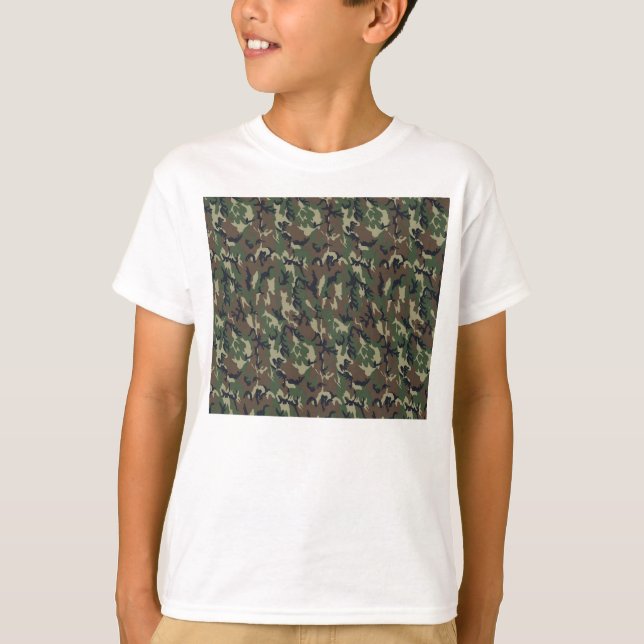 Hintergrund des Militärwalds - Camouflage T-Shirt (Vorderseite)