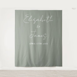 Hintergrund des Minimalistischen Hochzeitsszenario Wandteppich