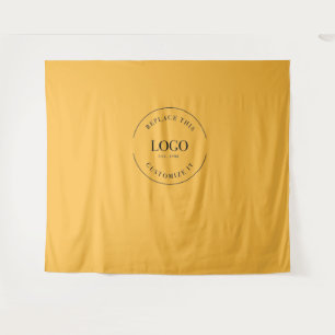 Hintergrund des Mustard-Logos Wandteppich