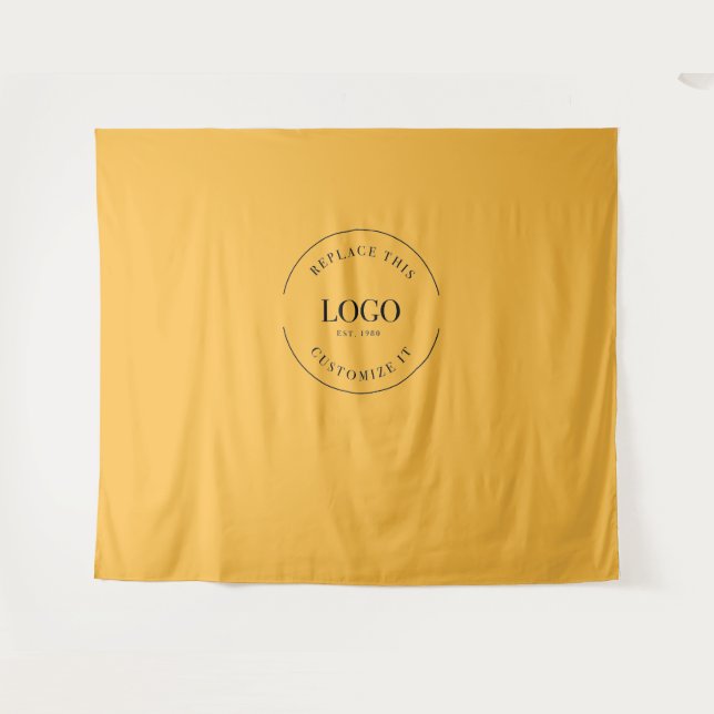 Hintergrund des Mustard-Logos Wandteppich (Vorderseite (Horizontal))