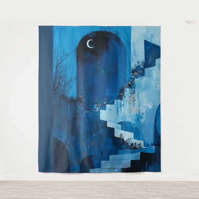 Hintergrund des nächtlichen Party, Links, Wandteppich (Vorderseite)