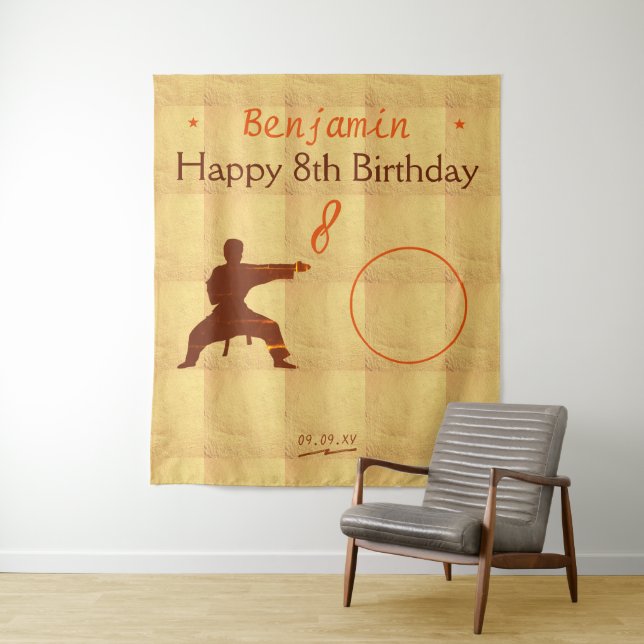 Hintergrund des Party für Kampfkunst Karate Wandteppich (Beispiel)