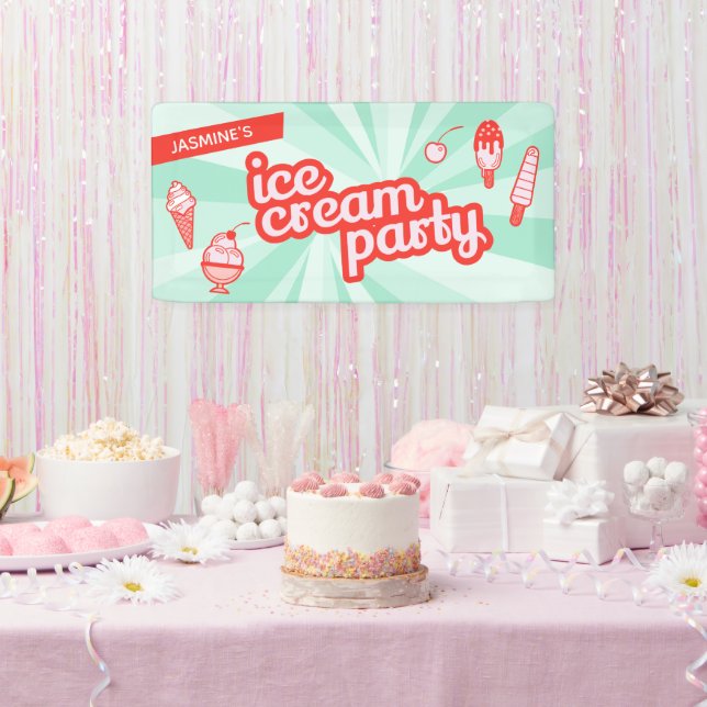 Hintergrund des Party für Personalisierte Eiscreme Banner (Party)