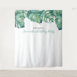 Hintergrund des personalisierten tropischen Fotos Wandteppich