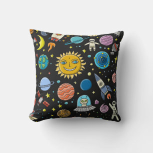 Hintergrund des Raumes. Planeten des Sonnensystems Kissen