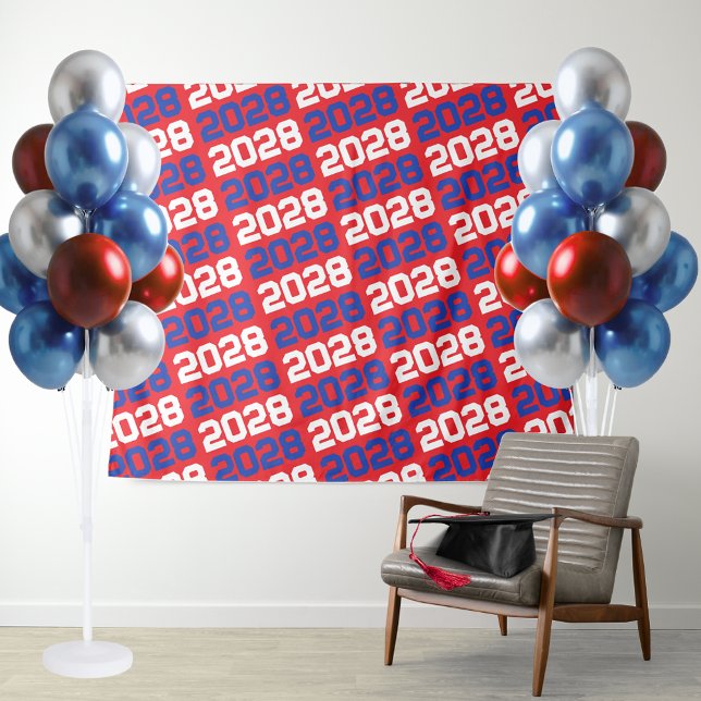 Hintergrund des Red and Blue Abschluss Class Year Wandteppich (Red and Blue Repeating Class Year Background. Great for photo booths, display tables & more!)