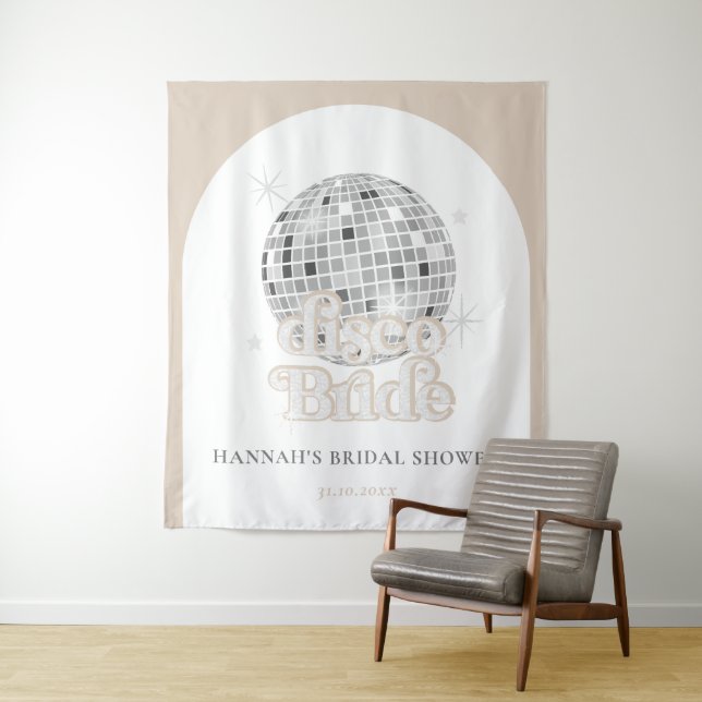 Hintergrund des Retro-Brautparty-Balls Wandteppich (Beispiel)