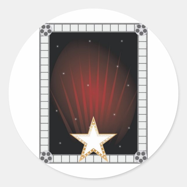 Hintergrund des Ruhms Runder Aufkleber (Vorderseite)