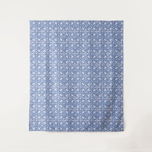 Hintergrund des sizilianischen Vintagen Blau- und Wandteppich
