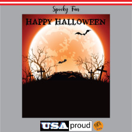 Hintergrund des sozialen Friedhofs von Halloween Wandteppich