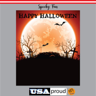 Hintergrund des sozialen Friedhofs von Halloween Wandteppich