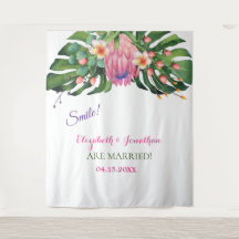 Hintergrund des tropisch-rosa Protea Wedding Foto 