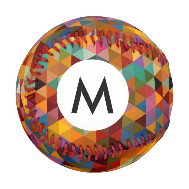 Hintergrund des Vintagen Dreiecks Muster. Baseball (Vorderseite Links)