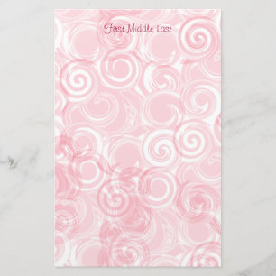 Hintergrund einer pastellrosa spiralförmigen Vorla Briefpapier