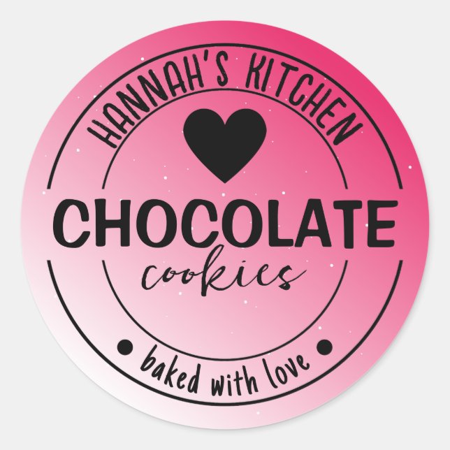 Hintergrund-Etikett für rosa Glitzer mit Liebe geb Runder Aufkleber (Vorderseite)