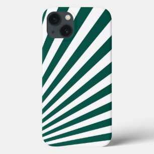 Hintergrund für Aquamarine grüne Sonnenstrahlen iPhone 13 Hülle