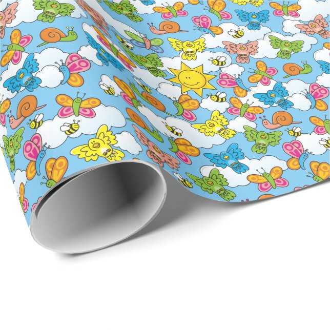 Hintergrund für Baby-Tiere Geschenkpapier (Rolleneckpunkt)