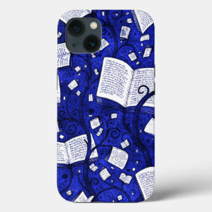 Hintergrund für blaue Bücher Case-Mate iPhone Hülle