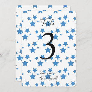 Hintergrund für blaue Sterne   TISCHNUMMERN